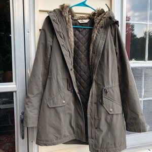 Hollister Army Green Coat